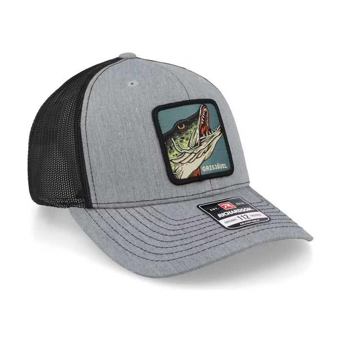 Skillfish Grisjävel 112 Split Heather Grey/Black Truckerkeps, bild 2