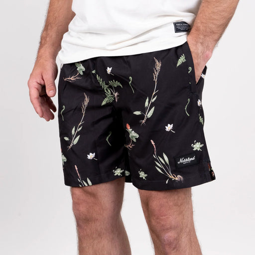 SQRTN Plants Swimshorts Black - kayakstore.se