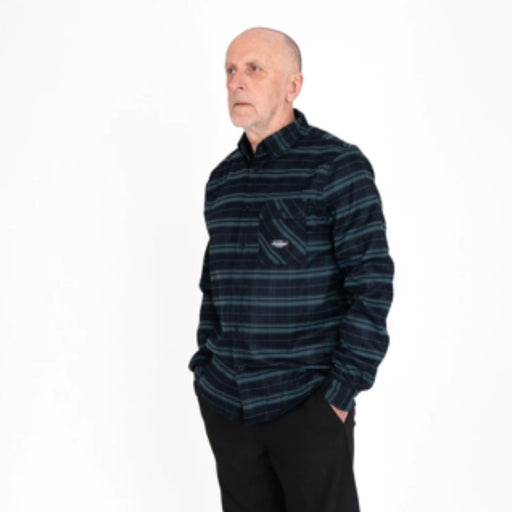 SQRTN TGN Patch Flanell Shirt Petrol