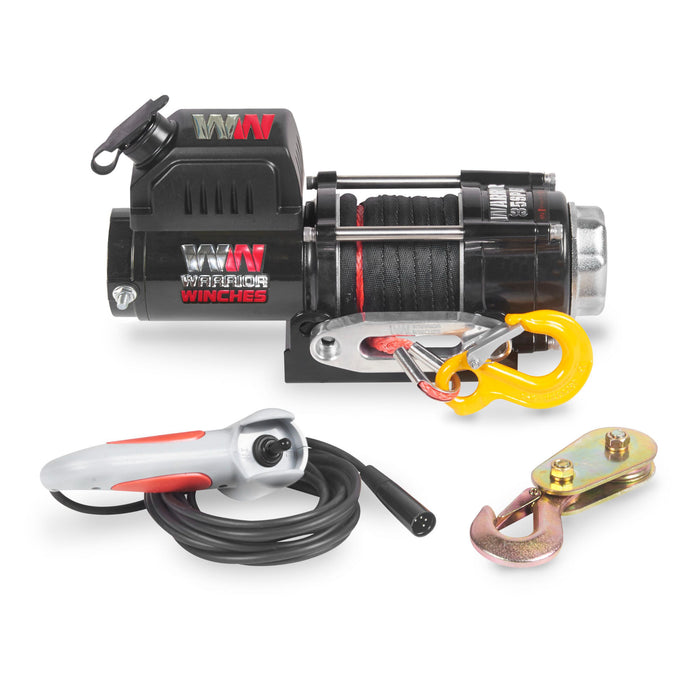 Warrior Winches Ninja 3500lb Vinsch 12V Armortek syntet + Trådlös fjärrkontroll, bild 2