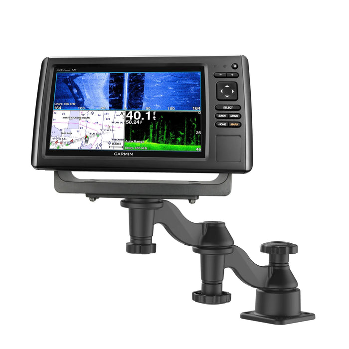 RAM Mounts Horisontell Dubbel Svängarm Marinelektronik (C-kula)