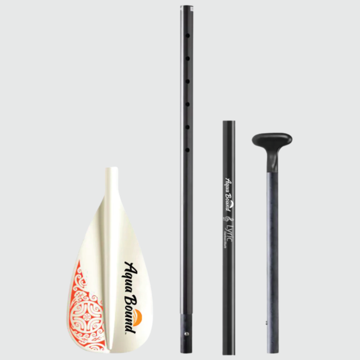 Aqua-Bound Lyric White FG Proprietary Blade/Carbon SUP Shaft 4 pc 70/80